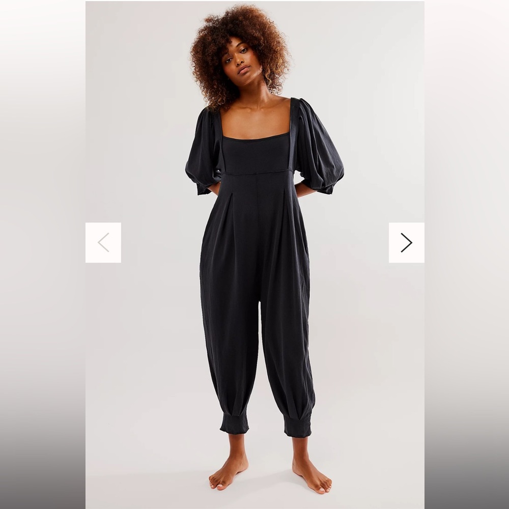 Free People • Lotta Love Romper • Black • Large • Excellent Condition